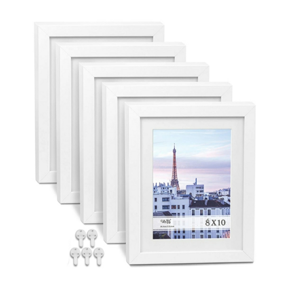 ๐๏ธ Set of 5 Ivory White 8 x 10 Picture Frames - Picture 1 of 6
